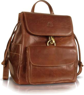 Chiarugi Handmade Brown Genuine Leather Backpack