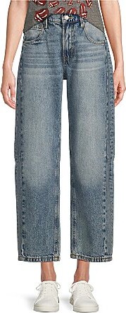 High-Rise Ankle Length Barrel Wide Leg Jeans