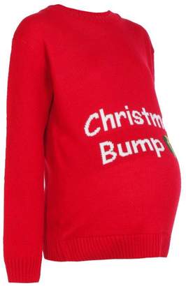 boohoo Maternity Christmas Bump Jumper