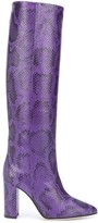 Thumbnail for your product : Paris Texas Snakeskin-Effect Knee-High Boots
