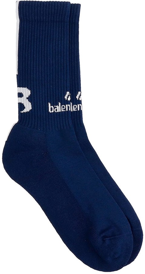 balenciaga socks blue