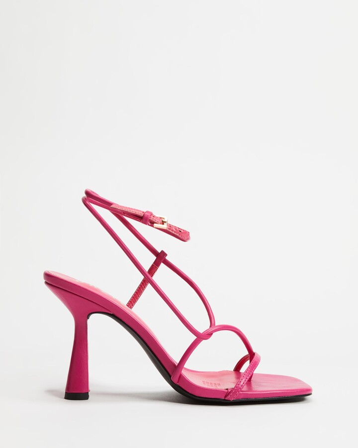 Dazie Women's Pink Open Toe Heels Marrick Heels ShopStyle
