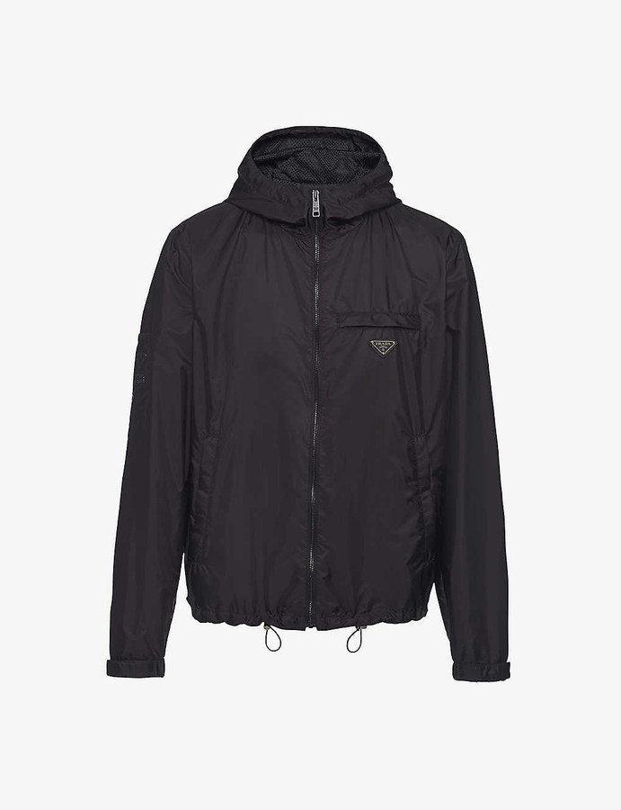 Prada Hooded recycled-nylon jacket - ShopStyle