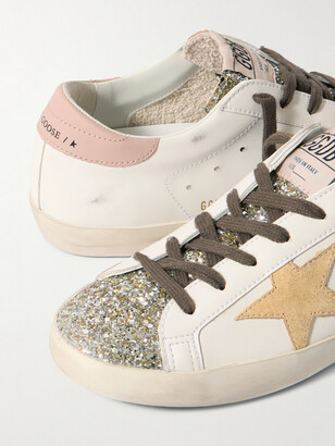Cheap golden goose superstar distressed leather sneakers Store