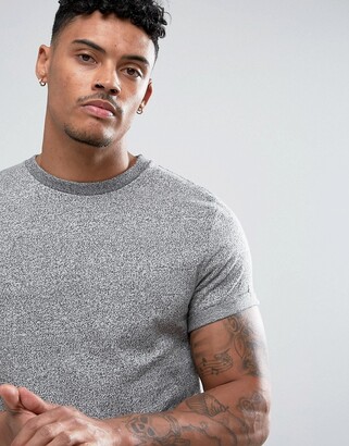 ASOS DESIGN T-Shirt With Roll Sleeve In Heavyweight Twisted Jersey