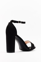 Thumbnail for your product : Nasty Gal Womens In Our Strappy Place Faux Suede Block Heels - Black - 8