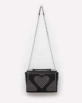 Thumbnail for your product : Love Moschino Heart Studded Leather Satchel Bag