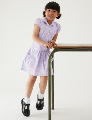 Marks and Spencer 2pk Girls' Cotton Gingham School Dresses (2-14 Yrs)