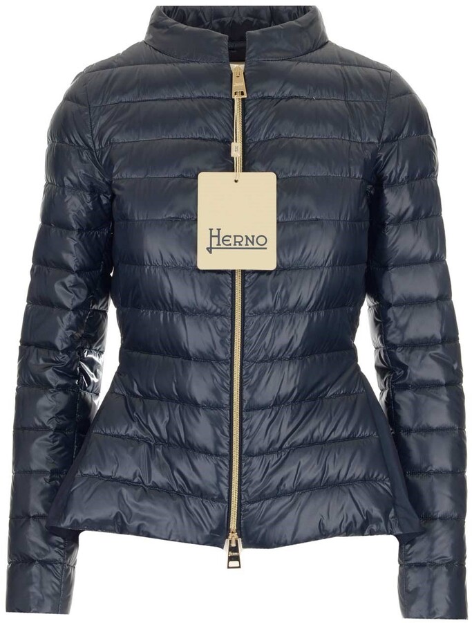 Herno Funnel Neck Quilted Jacket ShopStyle Down & Puffer Coats