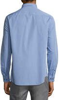 Thumbnail for your product : Armani Collezioni Gingham Long-Sleeve Sport Shirt, Blue