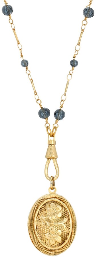 2028 Montana Oval Double Side Locket Necklace