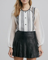 Thumbnail for your product : Alice + Olivia Leonie Silk Peasant Blouse