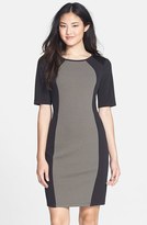 Thumbnail for your product : Marc New York 1609 Marc New York by Andrew Marc Colorblock Piqué Sheath Dress