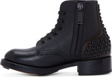 Thumbnail for your product : DSquared 1090 Dsquared2 Black Pebbled Leather Studded Boots