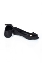 Thumbnail for your product : Select Fashion Fashion Womens Black Metal Cap Bow Ballerina - size 3
