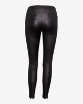 Thumbnail for your product : Helmut Lang Zipper Detail Leather Legging: Black