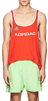 Gosha Rubchinskiy X adidas Men's Logo Cotton-Blend Tank - Red