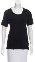 Thumbnail for your product : Diane von Furstenberg Crochet-Trimmed Short Sleeve Top