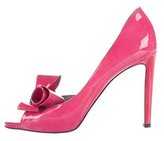 Thumbnail for your product : Valentino Peep-Toe Bow Pumps