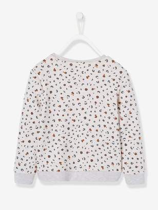 Vertbaudet Leopard Print Sweatshirt for Girls