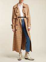Thumbnail for your product : Golden Goose Vela Checked Double Breasted Trench Coat - Womens - Orange Multi