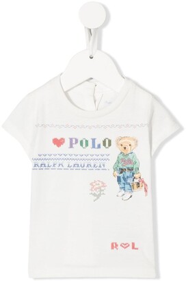Ralph Lauren Kids Polo Bear logo-embroidered T-shirt