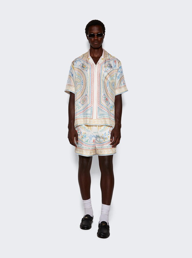 Short Sleeve Cuban Collar Shirt Crayon Vase