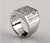 Thumbnail for your product : 18K White Gold with Diamond Plaque Ring Size 13.5