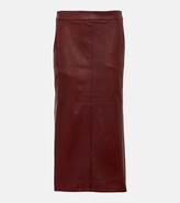 Taylor leather midi skirt 