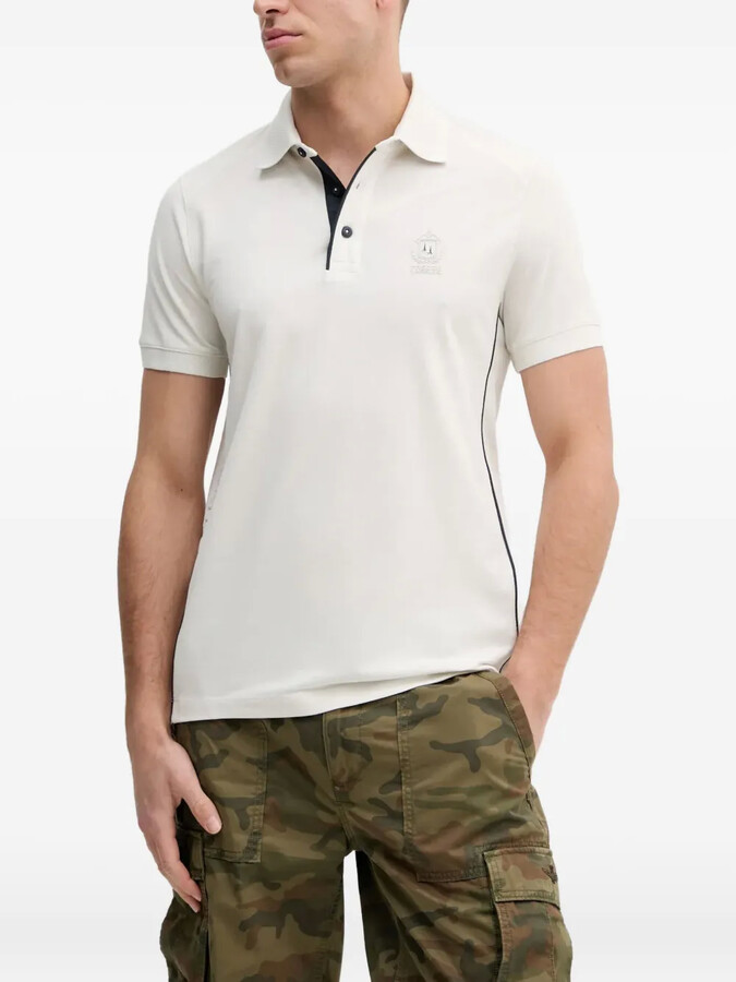 Aeronautica Militare Embroidered-Logo Polo Shirt