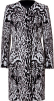 Thumbnail for your product : Roberto Cavalli Wool-Alpaca Jacquard Coat in Black/Light Grey
