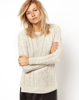 Thumbnail for your product : MANGO Cable Knit Marl Preppy Jumper