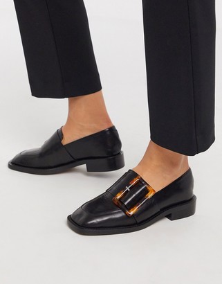 asos movement leather loafers