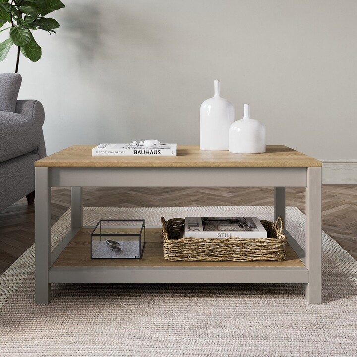 Dunelm Olney Coffee Table with Shelf Stone Stone ShopStyle