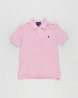 Polo Ralph Lauren Boy's Pink Polo Shirts - Short Sleeve KC Knit Top - Kids - Size 7 YRS at The Iconic