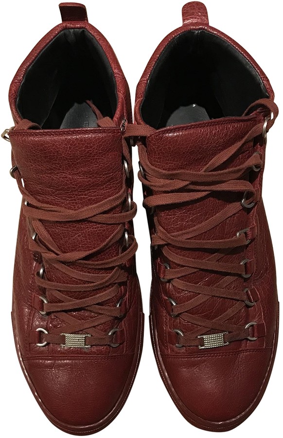 maroon balenciaga sneakers