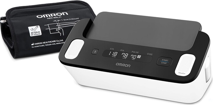 Omron SC-150 Digital Scale with Bluetooth Connectivity and Complete Wireless Upper Arm Blood Pressure Monitor and Single-Lead EKG Monitor, BP7900, SC-150