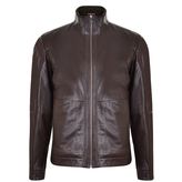 Thumbnail for your product : Boss Black Knit Collar Leather Jacket