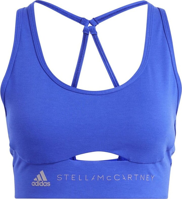 adidas Stella McCartney Women's Gym Sport Bra Light Blue Floral
