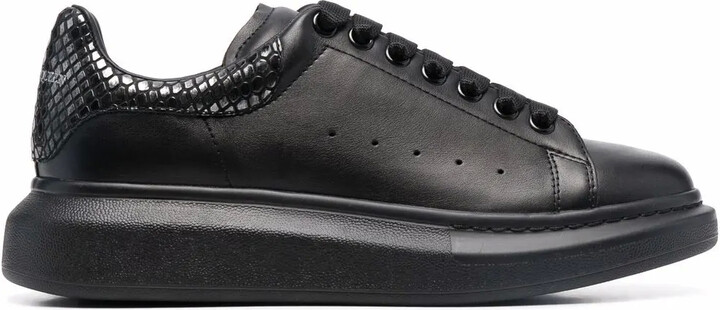 alexander mcqueen snakeskin black