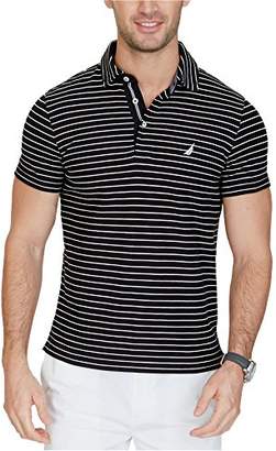 Nautica Men's Slim Fit Short Sleeve Striped Polo Shirt