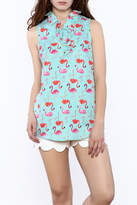 Thumbnail for your product : Mud Pie Ruffle Neck Sleeveless Top