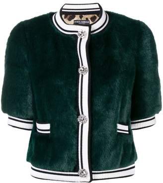 Dolce & Gabbana faux fur cropped jacket