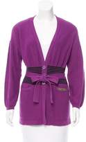 Thumbnail for your product : Sonia Rykiel Striped Belted Cardigan