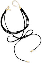 Thumbnail for your product : INC International Concepts Gold-Tone Imitation Suede Tie Choker Necklace, Created for Macy's