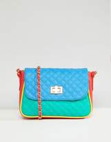 Thumbnail for your product : ASOS Color Block Quilted Cross Body Bag