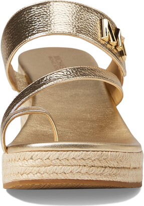 MICHAEL Michael Kors Jilly Mid Wedge (Pale Gold) Women's Shoes - ShopStyle