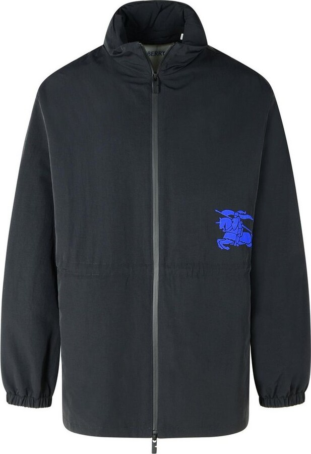 Burberry EKD Motif Drawstring Waist Zipped Jacket