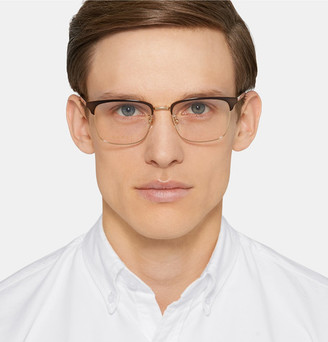Gucci Square-Frame Tortoishell Acetate and Gold-Tone Optical Glasses