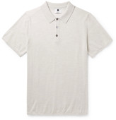 Thumbnail for your product : NN07 Walter Mélange Wool Polo Shirt